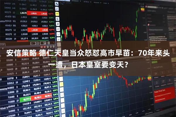 安信策略 德仁天皇当众怒怼高市早苗：70年来头一遭，日本皇室要变天？